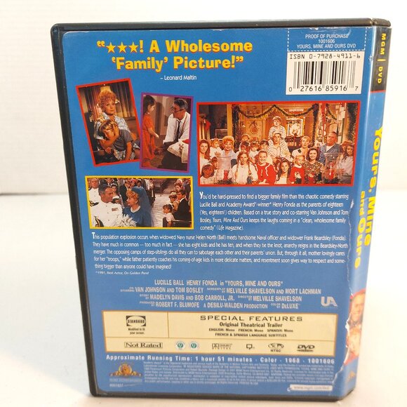 Yours, Mine and Ours (DVD, 2001) - Picture 3 of 3
